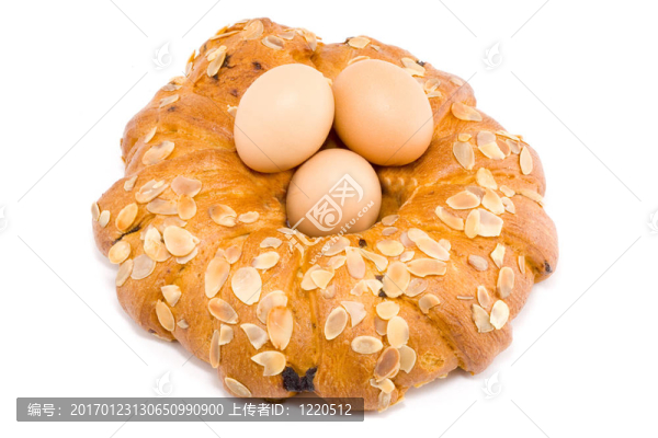 復(fù)活節(jié)有雞蛋的花環(huán)