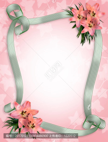婚禮邀請百合花
