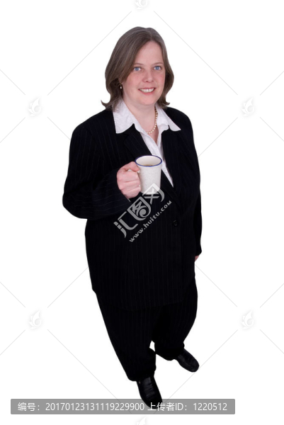 咖啡杯的商人