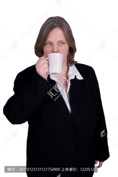 咖啡杯的商人