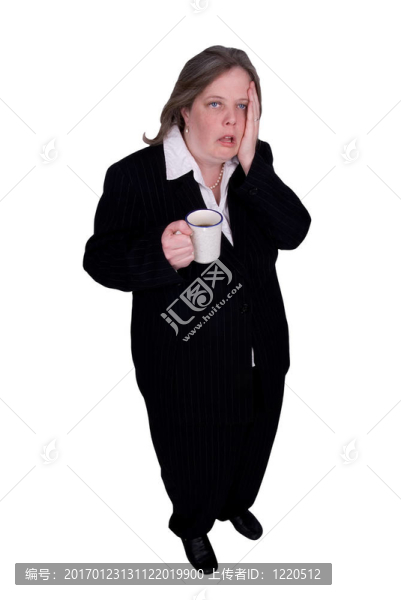 咖啡杯的商人