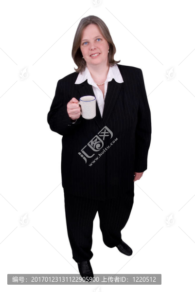 咖啡杯的商人