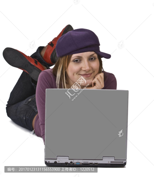 在筆記本電腦上工作