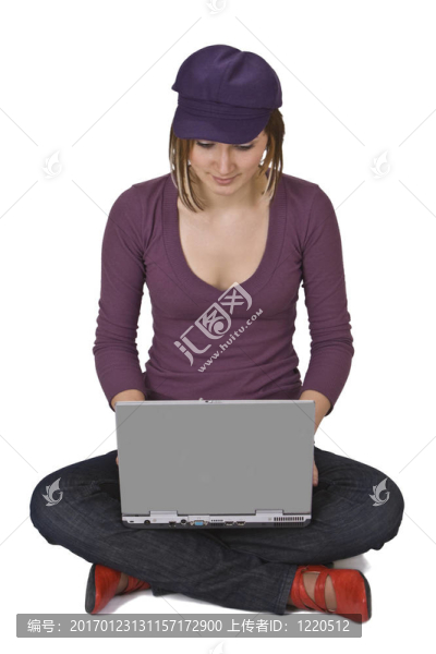 帶著筆記本電腦的女人