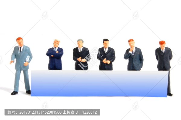 商務人士與橫幅短信
