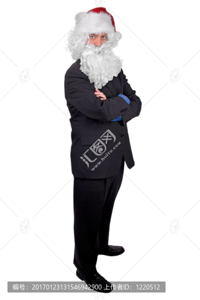 Santa雙臂交叉的商人-匯圖網(wǎng) www.fosd68.com Santa雙臂交叉的商人