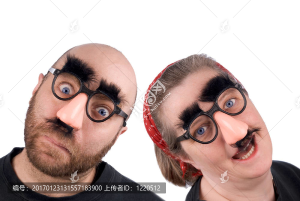 兩個(gè)戴假鼻子的夫婦