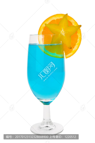 藍色雞尾酒水果扎眼