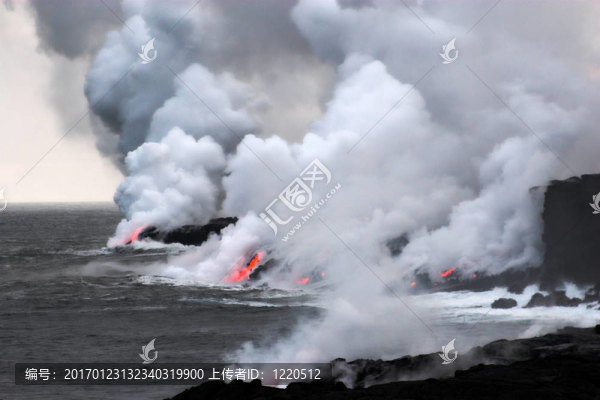 熔巖流入海洋