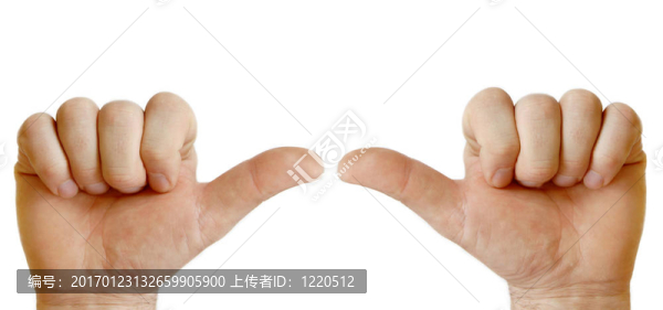 兩只手相互展示
