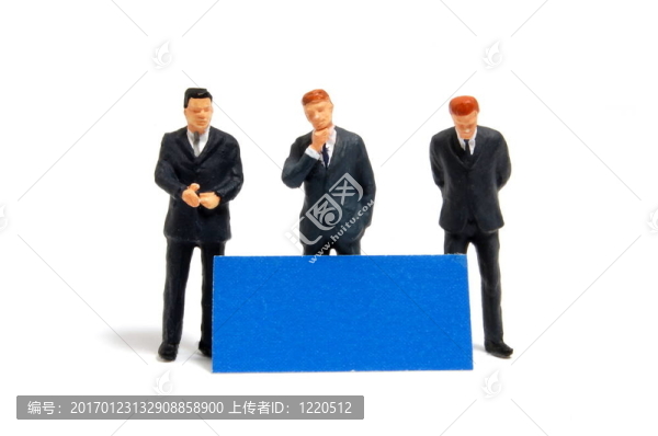 有橫幅的商務人士