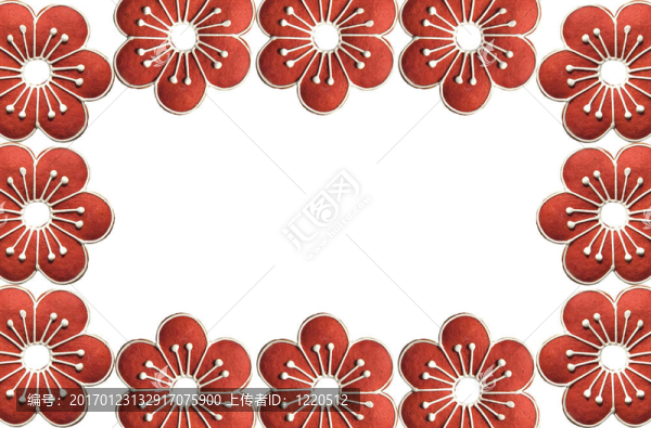 紅色的花框