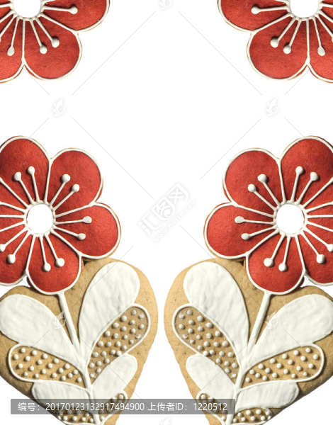 紅色的花朵圖案