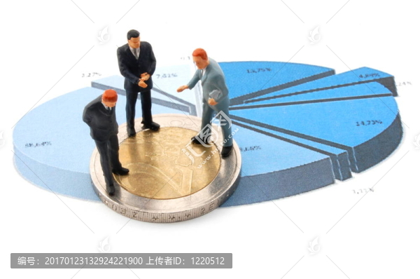 商人和金錢在一張圖表上