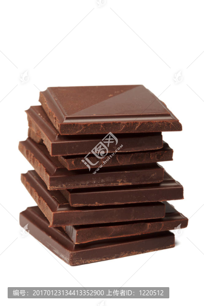 黑巧克力堆隔離