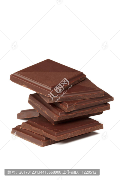 黑巧克力堆隔離