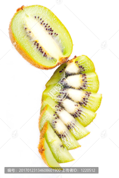 成熟的獼猴桃切片