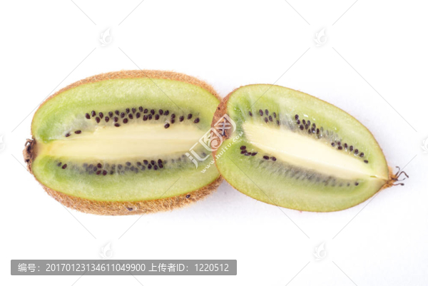 成熟的獼猴桃切片