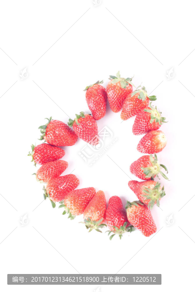 White上的草莓