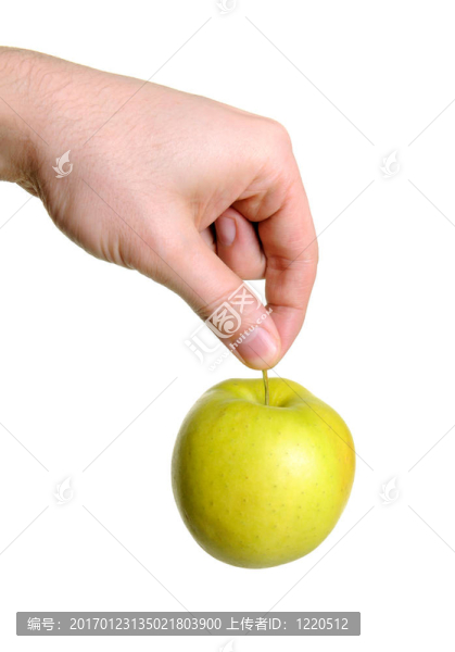 手上掛的蘋果