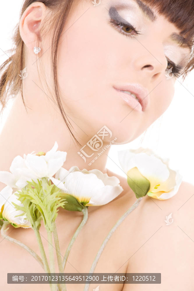 女人與花