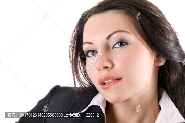 年輕女人的肖像。分離