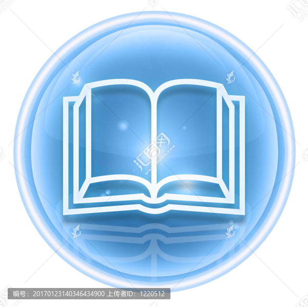 書圖標(biāo)冰；孤立的白色背景。