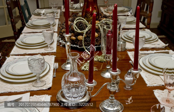 銀candleabra和Crystal,Decanter