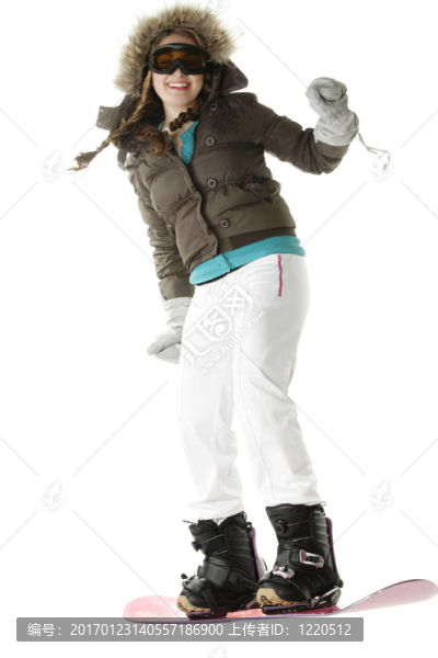 單板滑雪的騎手