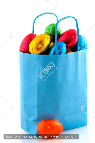 帶復(fù)活節(jié)蛋的紙袋