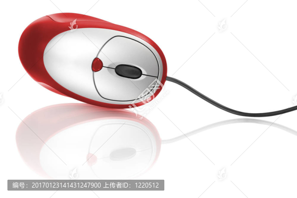 紅色的電腦鼠標