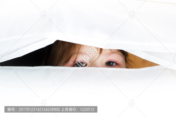 眼睛是靈魂的鏡子。一個(gè)年輕的女孩看著你。