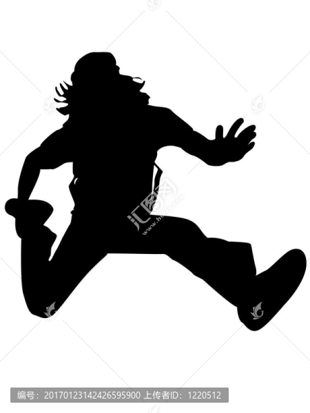 不經(jīng)意的男人在空中跳躍