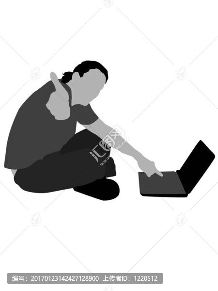 成功的年輕人帶著筆記本電腦