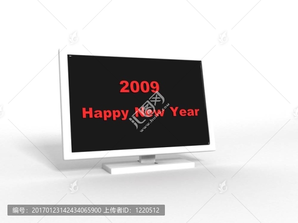 屏幕顯示新年快樂