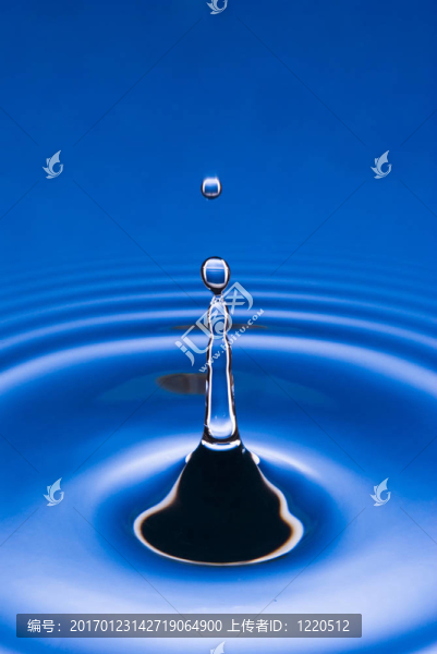 藍(lán)色水滴黑色和白色概述