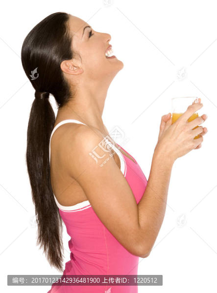 女人和果汁