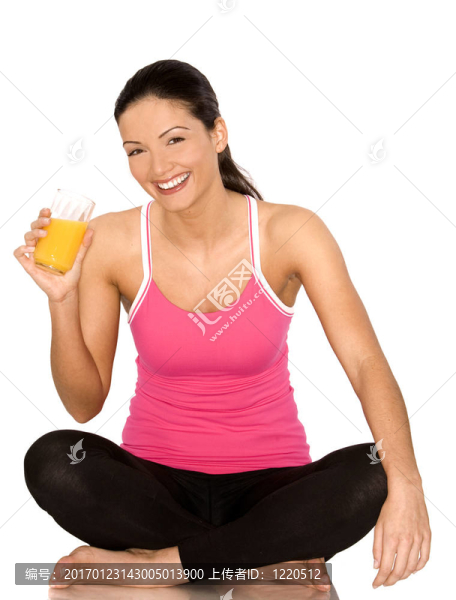 女人和果汁