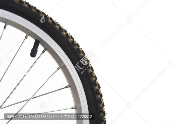 自行車的一個小輪子的一部分