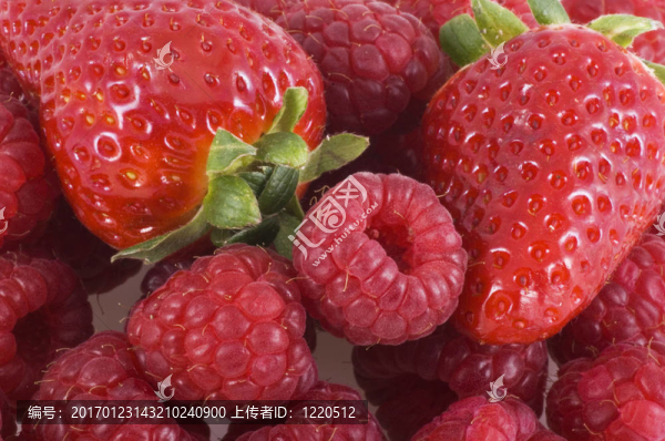 夏天的水果。