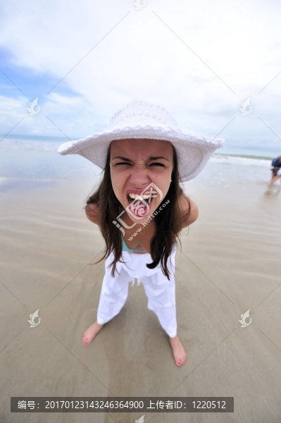 海灘上的女人