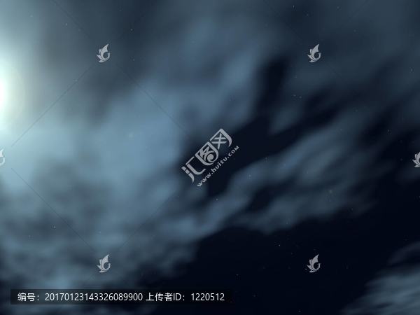 夜間天空和云