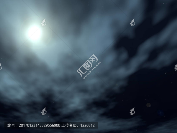 夜間天空和云