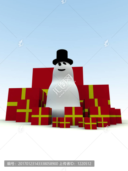 雪人和圣誕禮物