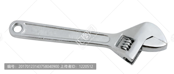 可調(diào)扳手孤立在白色背景