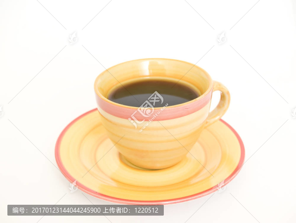黃色的杯子，咖啡館