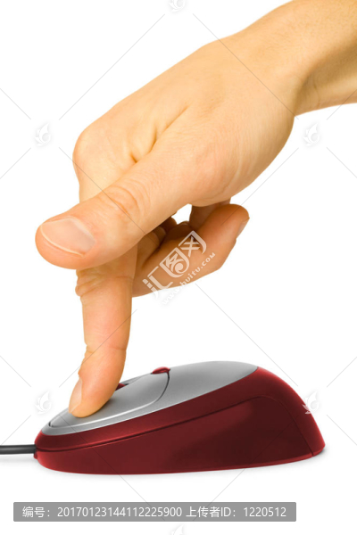 電腦鼠標(biāo)和手指