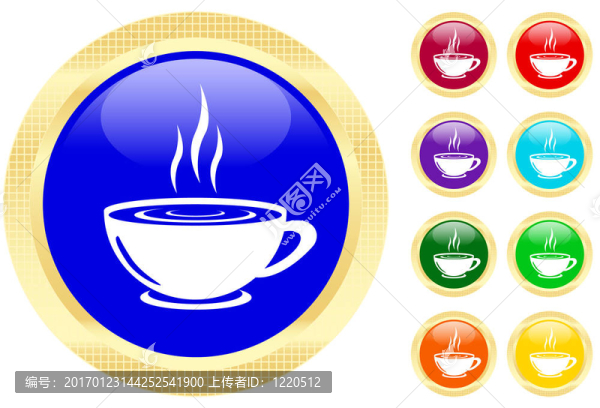 按鈕上的一個(gè)杯子的圖標(biāo)
