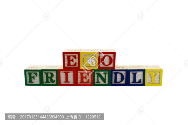復(fù)古的字母拼寫的環(huán)保型塊