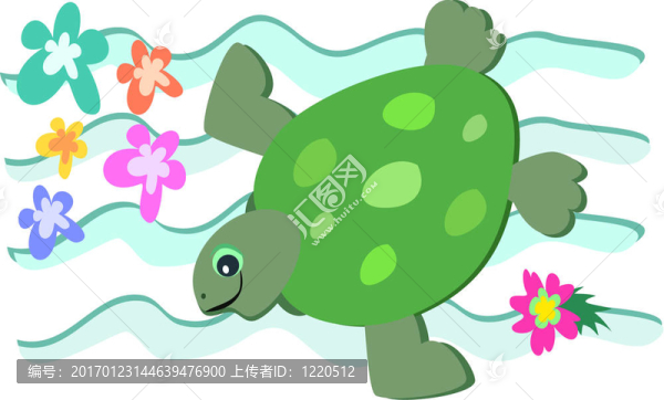 海龜游泳復(fù)古風(fēng)格